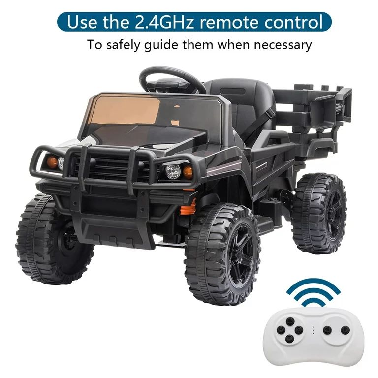 QXDRAGON Electric Ride on Truck for Kids Gift, Battery Powered Ride on Car w/ Horn, Music Player,... | Walmart (US)