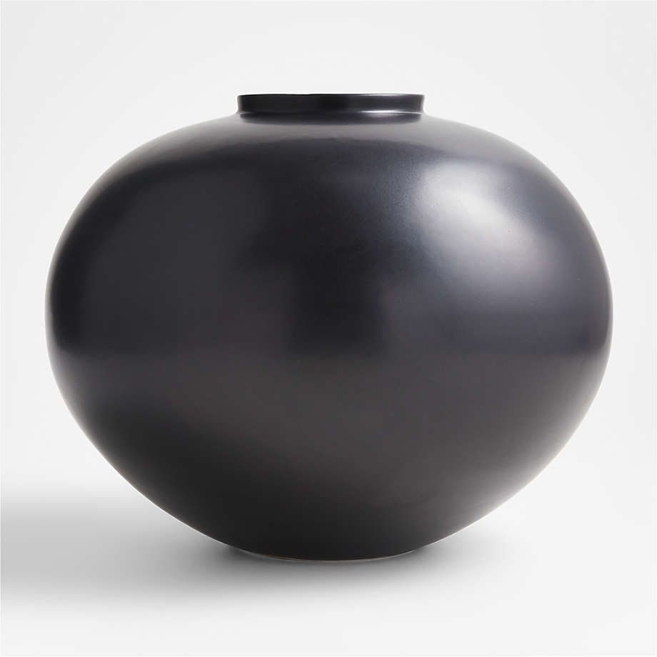 Jimena White Round Vase + Reviews | Crate & Barrel | Crate & Barrel