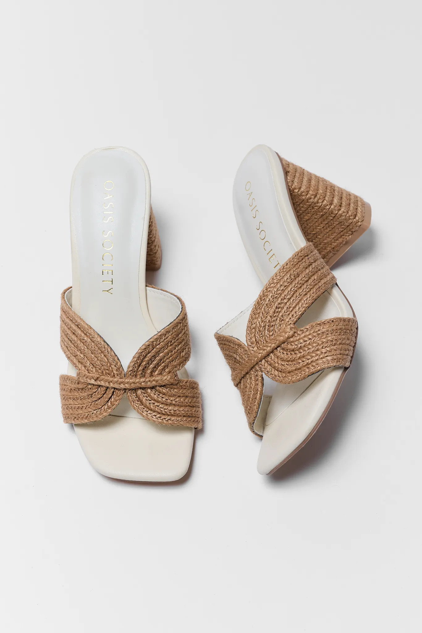 Sandy Raffia Block Heels | Avara