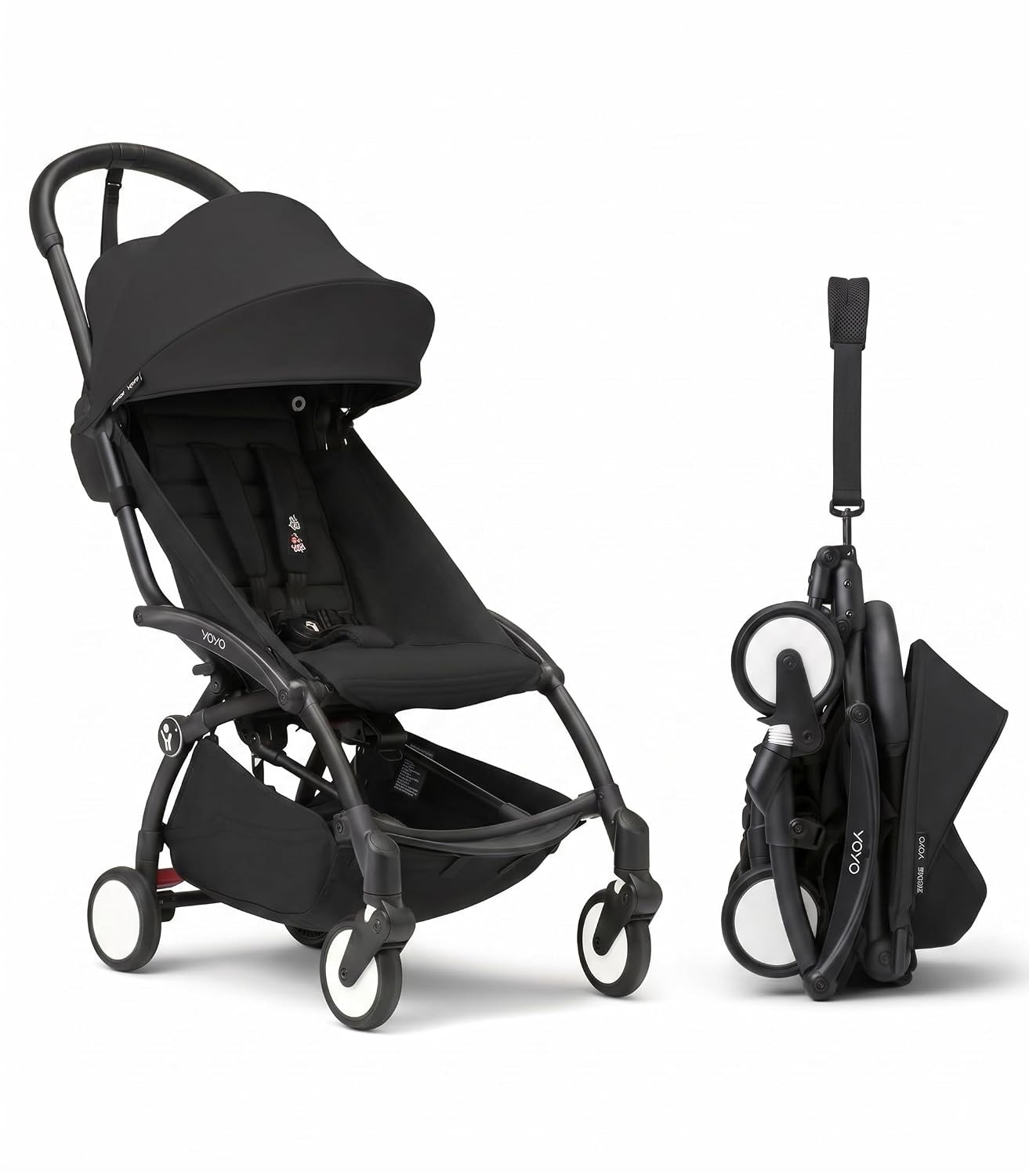 Stokke YOYO3 Stroller from 6 Months - Includes Black Frame, Seat Cushion & Canopy - Folds in & Out in a Flash - Light & Compact - Carry-On Compatible | Amazon (US)