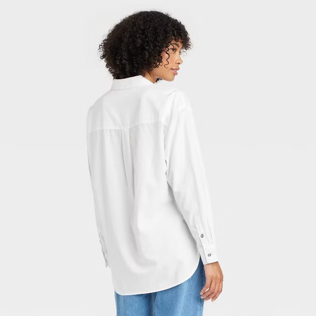 Women's Long Sleeve Oversized Button-Down Shirt - Universal Thread™ | Target
