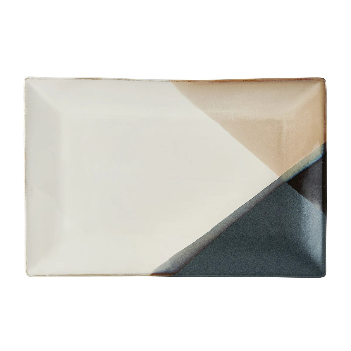 Gourmet Basics by Mikasa Caden Rectangular Serving Platter, 13.75 Inch, Multicolored | Wayfair North America