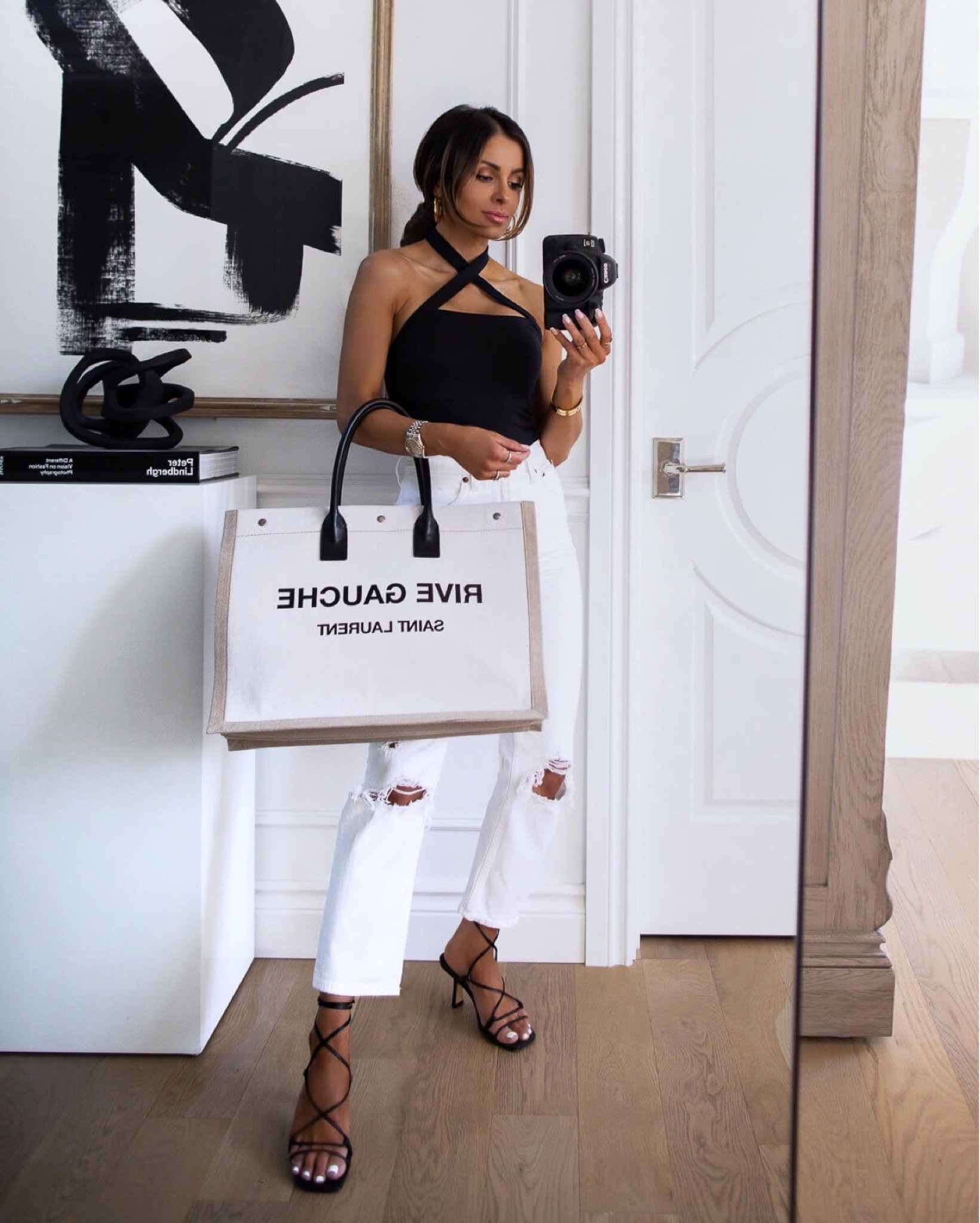 Spring outfit ideas
Black halter top
Abercrombie white jeans
Similar lace up heels 



#LTKunder100 #LTKstyletip #LTKshoecrush