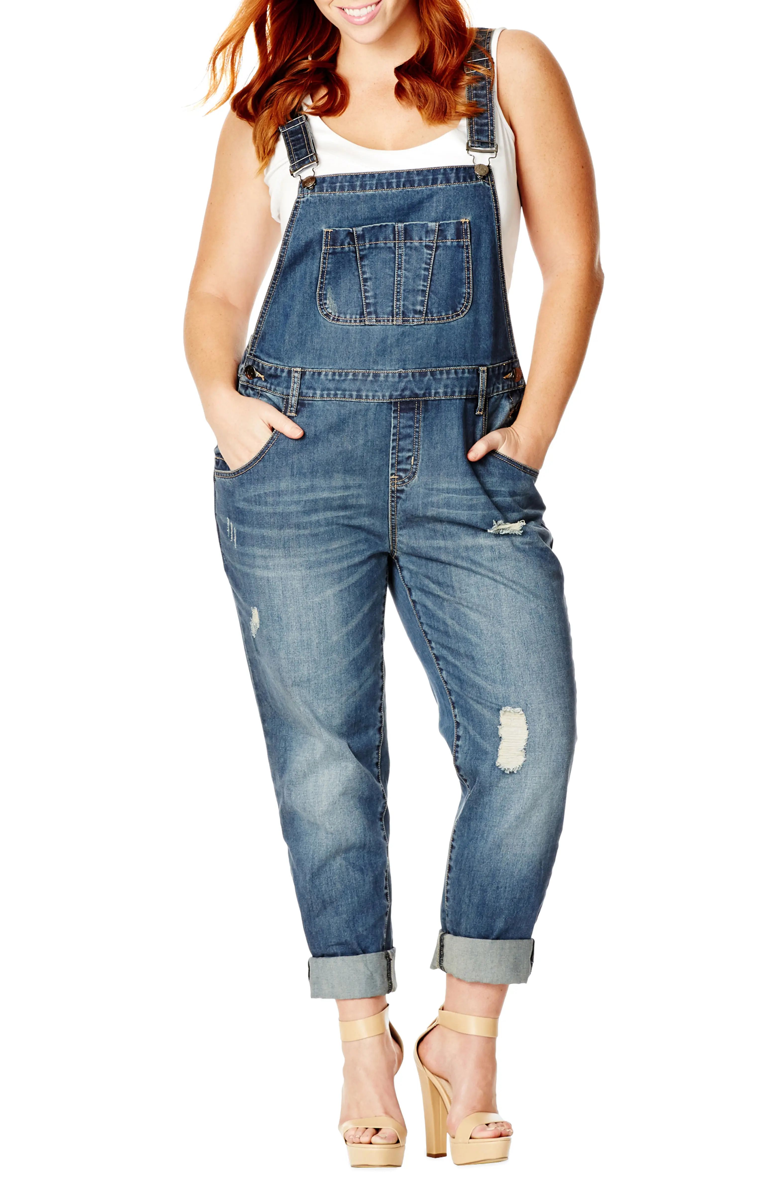 'Over It All' Distressed Denim Overalls | Nordstrom