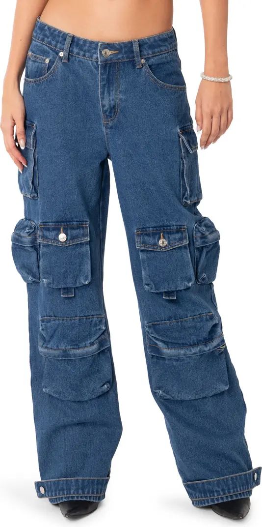 EDIKTED Oversize Boyfriend Cargo Jeans | Nordstrom | Nordstrom