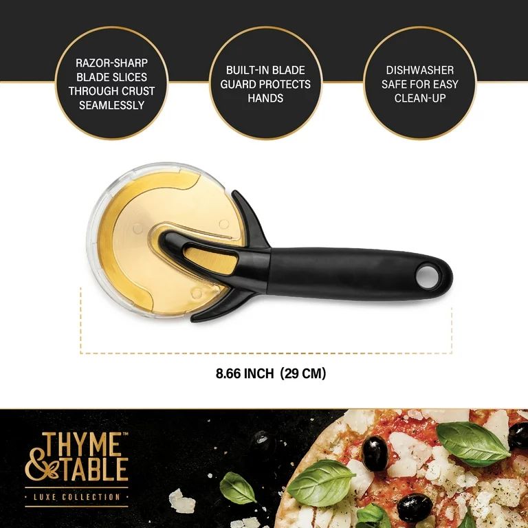 Thyme & Table Stainless Steel Gold Pizza Wheel | Walmart (US)