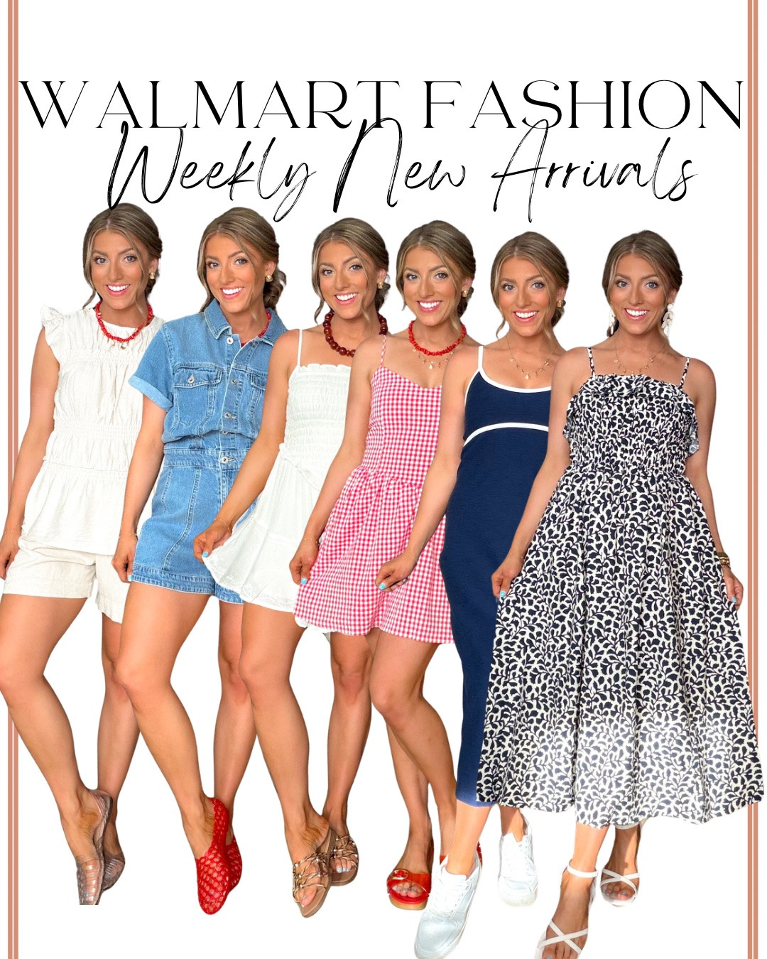Walmart New Arrivals I Can’t Stop Talking About! 🤩

This week’s Walmart fashion finds are GOOD. From easy summer dresses and matching sets to comfy shorts, elevated basics, and pieces that look so much more expensive than they are, Walmart is absolutely delivering right now! 🙌

I found so many versatile outfits that can take you from everyday errands to vacations, summer gatherings, and everything in between. The best part? Most of these pieces are budget-friendly while still giving those boutique and designer-inspired vibes we all love. ✨

✔️ Affordable Walmart fashion finds
✔️ Easy summer outfit ideas
✔️ Dresses, matching sets & everyday basics
✔️ Comfortable pieces you’ll actually wear
✔️ Perfect for vacations, weekends & everyday life

Which look is your favorite this week? I honestly can’t choose! 😍

#WalmartFashion #WalmartFinds #WalmartStyle #WalmartNewArrivals #AffordableFashion #SummerStyle #SummerOutfits #CasualChic #OOTD #EverydayStyle #FashionOver40 #StyleOnABudget #AffordableStyle #VacationOutfits #DressSeason #MatchingSets #FashionFinds #WalmartRun #MomStyle #SummerWardrobe #BudgetFriendlyFashion #WomenWhoShop #FashionInspo #WeekendStyle #CuteOutfits

#LTKootd #LTKPetite
