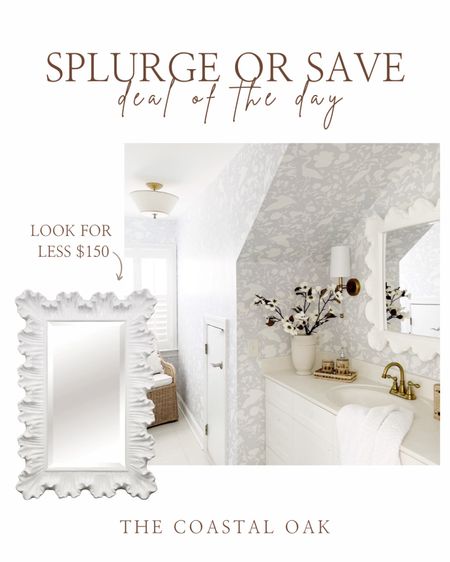 Save big on this mirror look for less! 

Coral ruffle uttermost Ballard bathroom at home

#LTKhome #LTKsalealert #LTKstyletip
