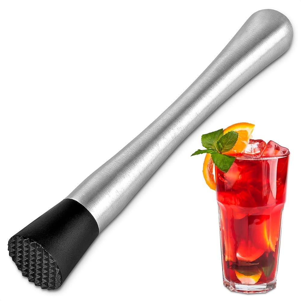 Kitchen Bar Drink Muddler for Cocktails - Stainless Steel Bar Muddler Tool Bartender Accessories ... | Amazon (US)