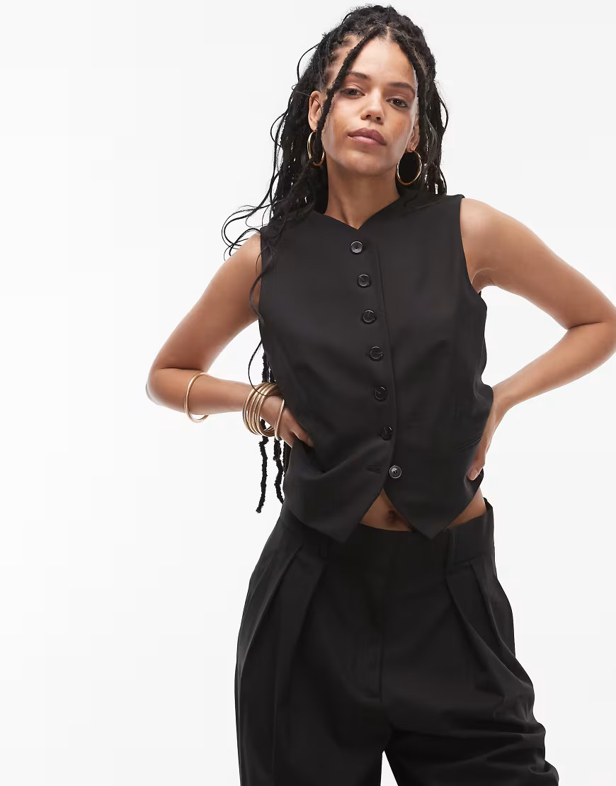 Mango high neck vest in black - part of a set | ASOS (Global)