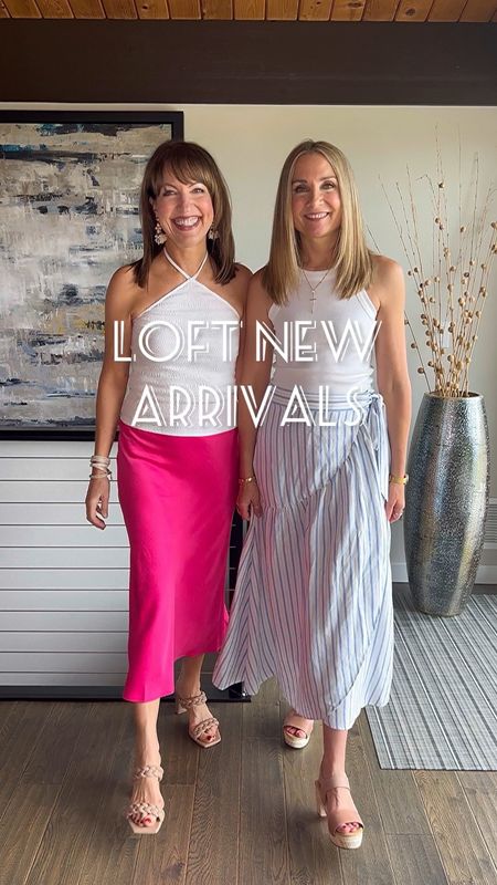 We love checking out the latest @loft new arrivals and selecting the very best to share with you!🤩 These latest picks are chic, classic and able to be styled multiple ways, which makes them winners in our book!👏🏼🏆
•
Our flowy midi skirts are ideal summer staples—wear to work or style for casual or dressy weekend outings + these white tanks make styling super simple!💕 Krista’s one shoulder top feels sophisticated in black linen, and my striped T-shirt dress is that elevated casual piece you’ll want to wear day after day!🌼☀️
HOW TO SHOP OUR LOOKS :
1️⃣Comment LINKS and we will send you a DM with links to both our outfits!
2️⃣OR click on link in our bio to shop our looks on the @shop.ltk app
3️⃣OR click on link in bio to shop on our lastseenwearing.com website 
4️⃣We will also share all the links in our stories!🛍️

#LTKsalealert #LTKunder50 #LTKFind