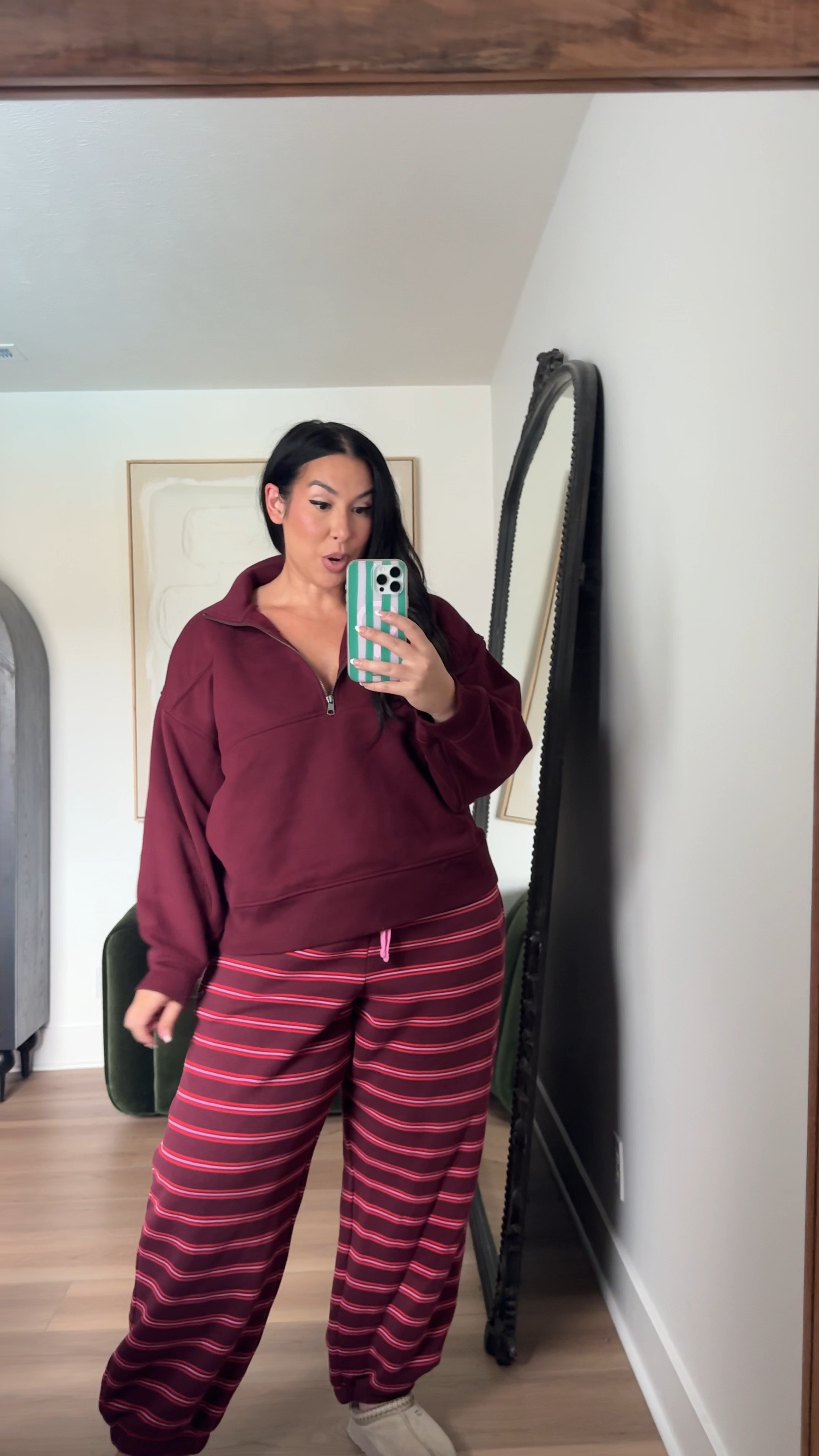 Love the fit of this quarter zip! Wearing a large in the top, XL in the pants! american eagle, fall style, fall outfits, fall fashion, midsize friendly, curvy 

 #LTKSeasonal #LTKMidsize
