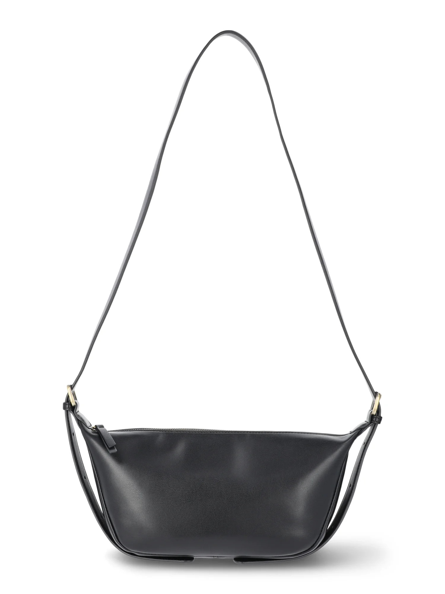 Time and Tru Women's Bean Sling Crossbody Handbag, Black | Walmart (US)