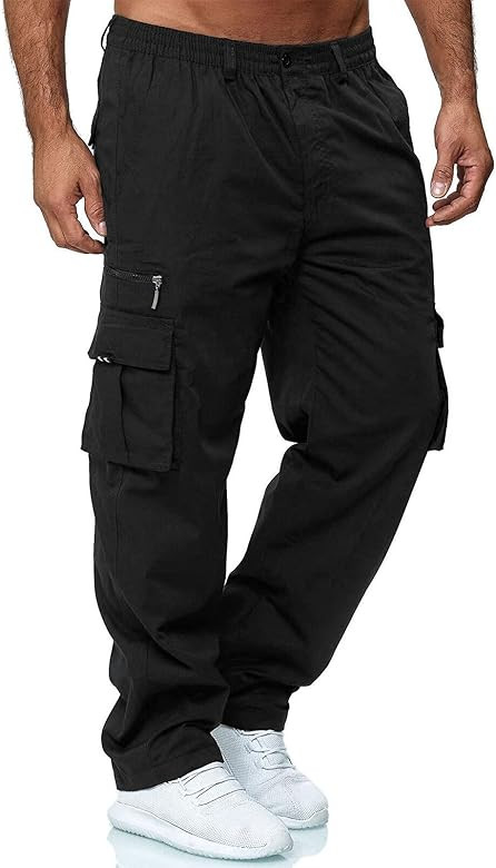 Men Outdoor Cargo Pant Lightweight Tactical Pant Hiking Jogger Classic Fit Multi Pockets | Amazon (US)