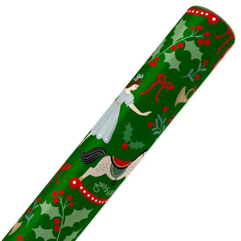 Green Nutcracker Christmas Wrapping Paper, 160 sq ft, by Holiday Time | Walmart (US)
