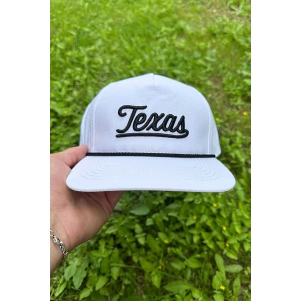 Men's Burlebo Texas Script Hunting Adjustable Hat White | Scheels