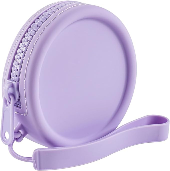 Amazon.com: WHHJM Small Silicone Makeup Bag for Women Round Purse Essentials Portable Cosmetic Ac... | Amazon (US)