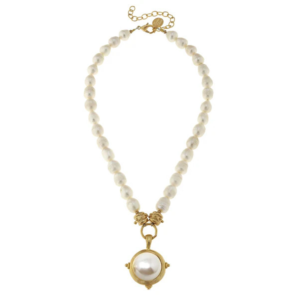 Freshwater Pearl Cab Necklace | Susan Shaw