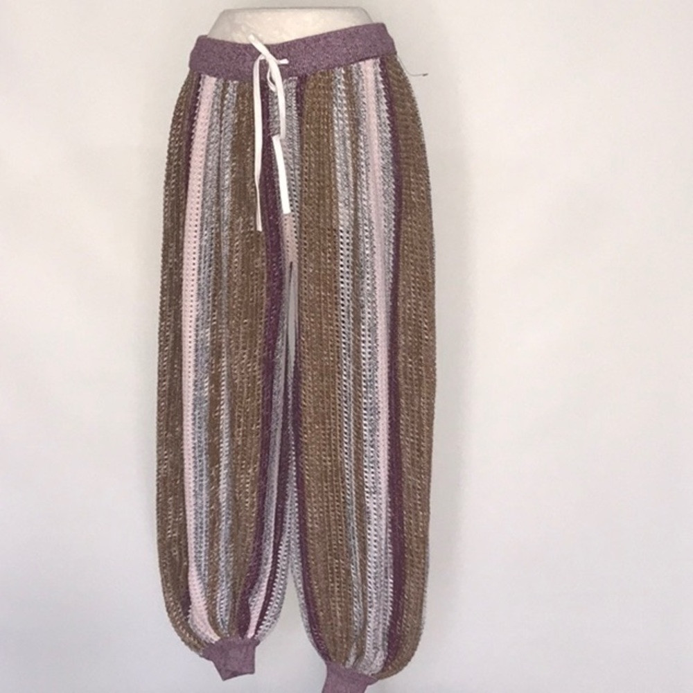 NEW Free People IFP Crochet Striped Jogger Pants S | Poshmark