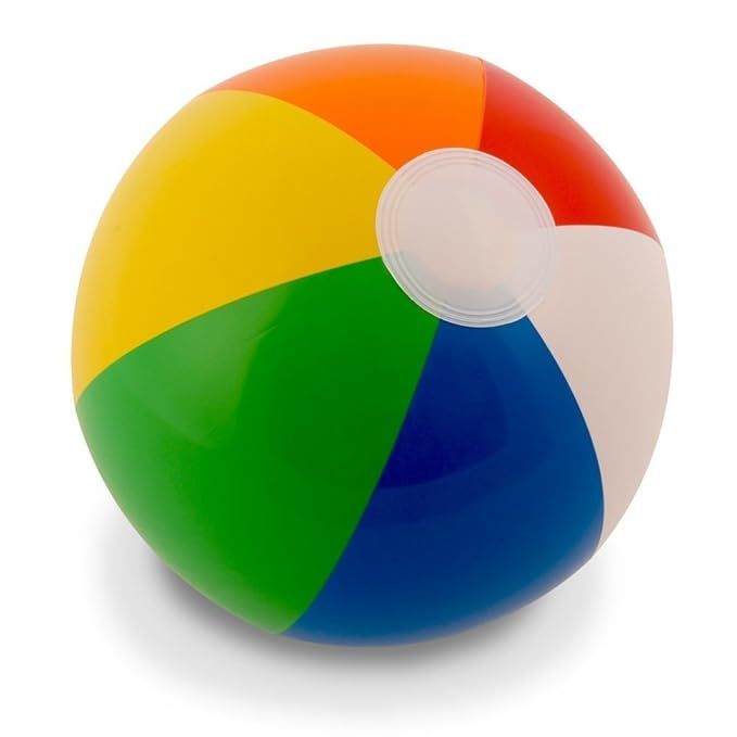 Kangaroo 12" Rainbow Beach Balls (12 Pack); Inflatable 12pc Beach Ball Pool Toys | Amazon (US)