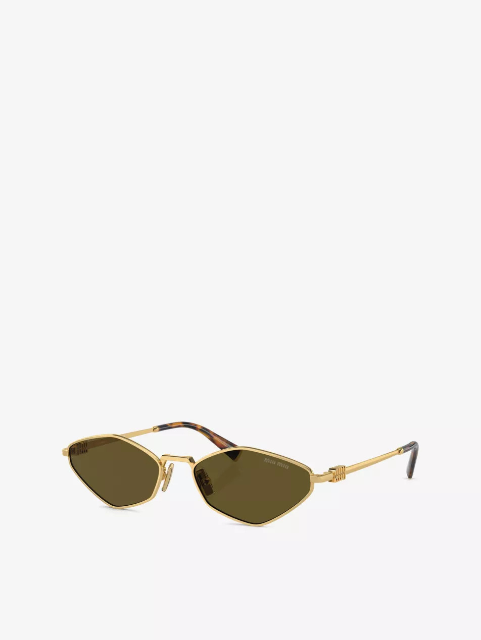MU 56ZS irregular-frame metal sunglasses | Selfridges