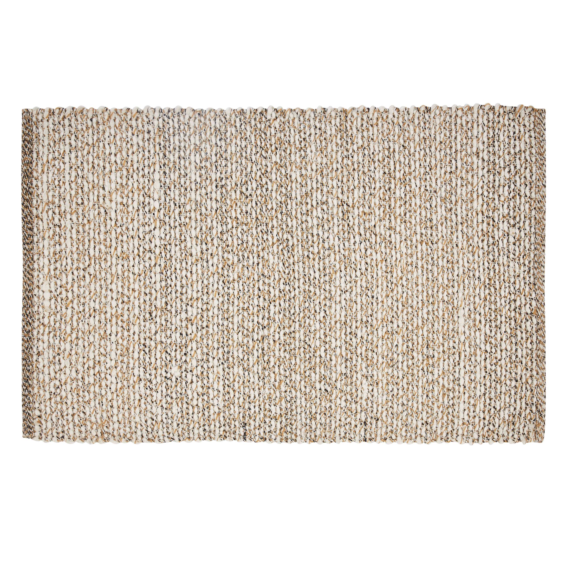 Beautiful Woven Boucle Scatter Rug by Drew Barrymore, 27" x 45", Ivory/Brown | Walmart (US)