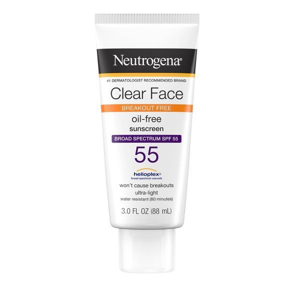 Neutrogena Clear Face Sunscreen Lotion - SPF 55 - 3oz | Target