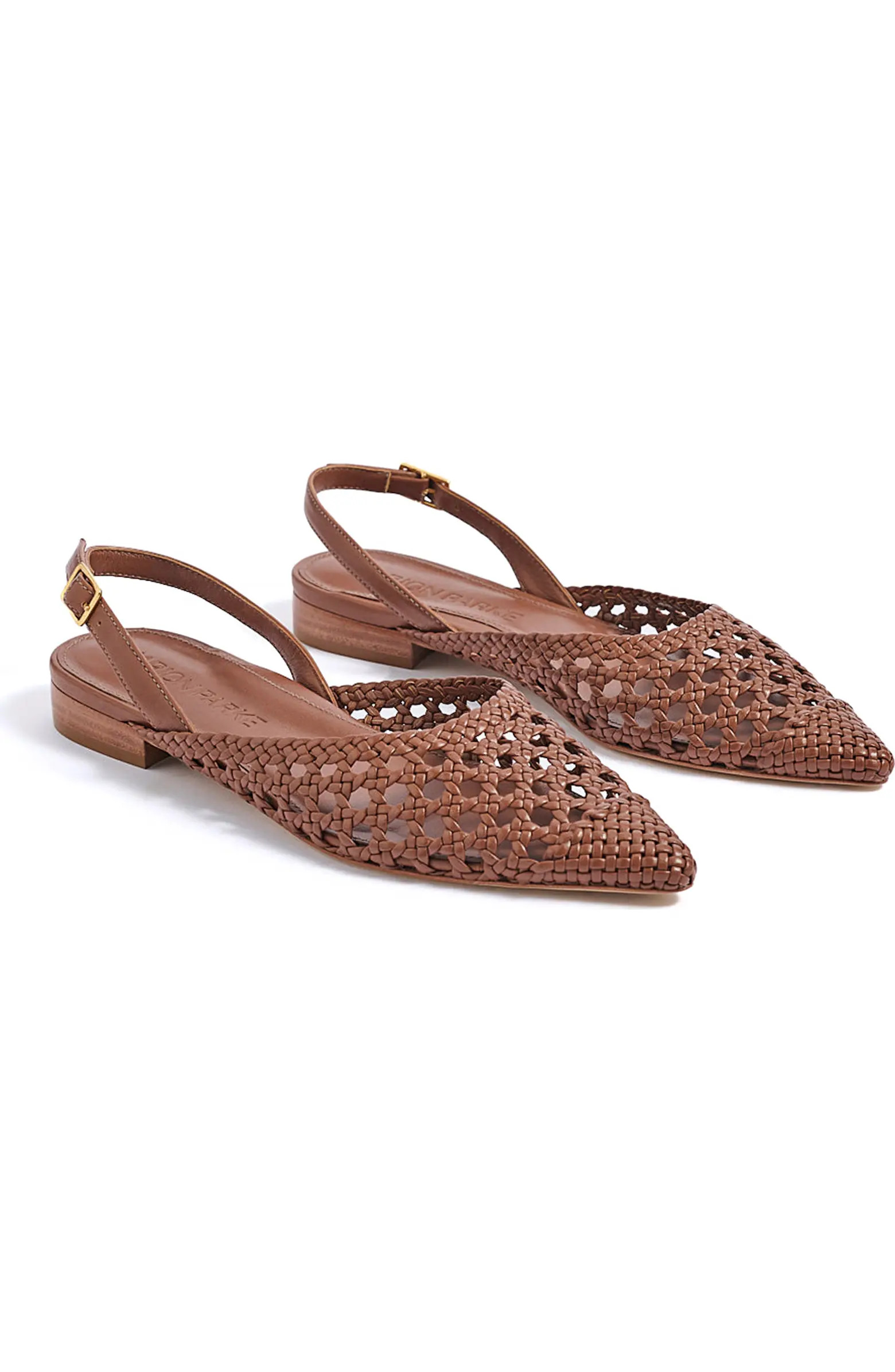 Patty Slingback Pointed Cap Toe Flat (Women) | Nordstrom