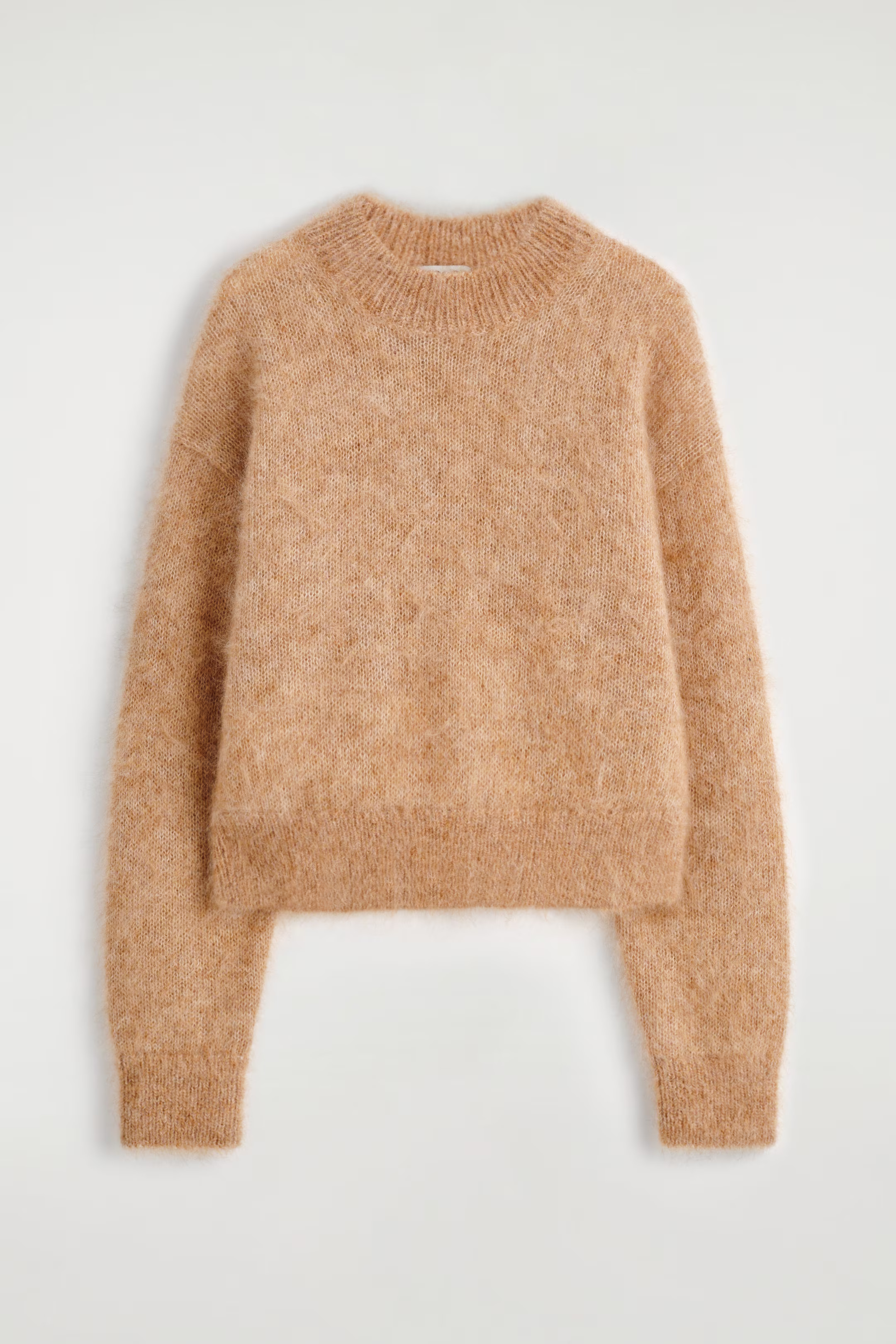 MOHAIR-WOOL CREW-NECK SWEATER - CAMEL MÉLANGE | COS | COS (EU)