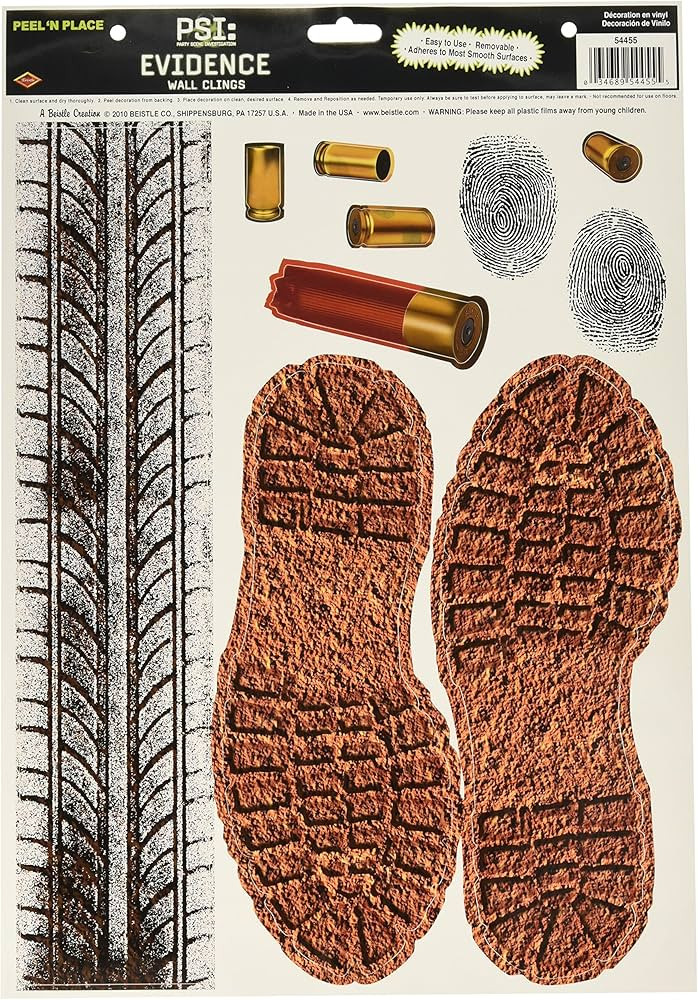 PSI Evidence Peel 'N Place Party Accessory (1 count) (10/Sh) | Amazon (US)