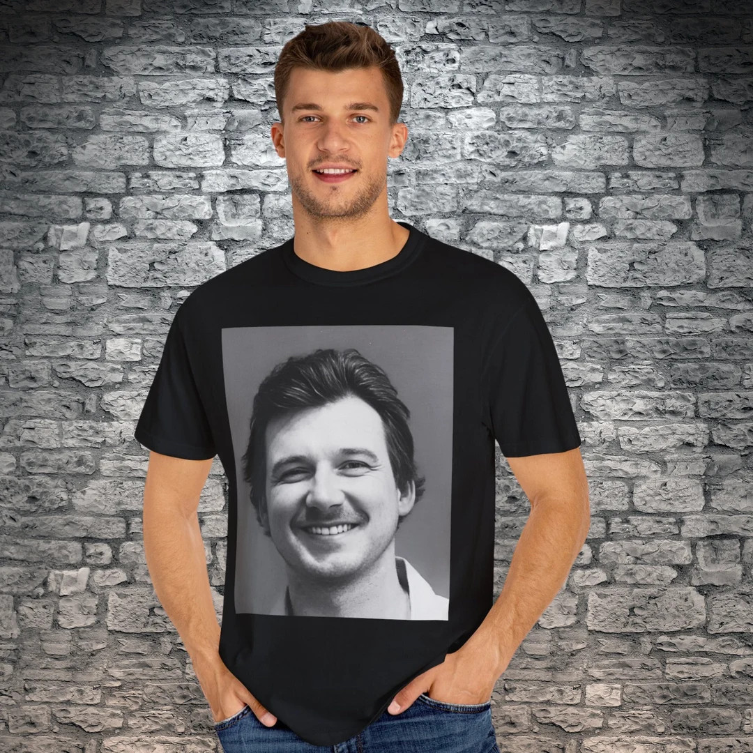 Morgan Mugshot Comfort Colors T-shirt, Black and White Optimized for Clarity, Wallen Country Conc... | Etsy (US)