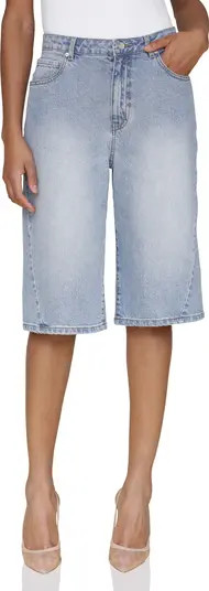 High Waist Wide Leg Denim Bermuda Shorts | Nordstrom