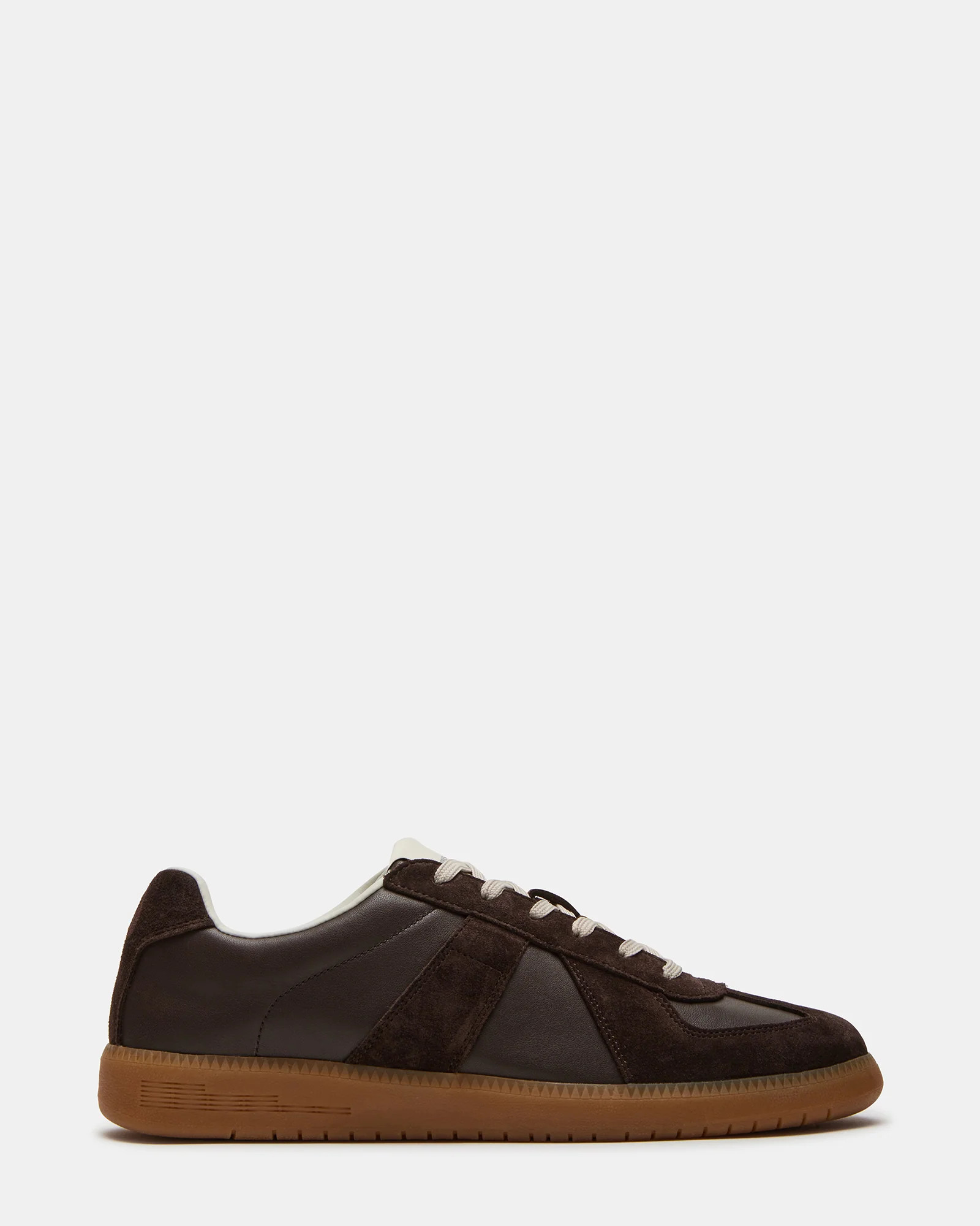 DIXON Brown Leather Low-Top Panel Sneaker | Men's Sneakers | Steve Madden (US)
