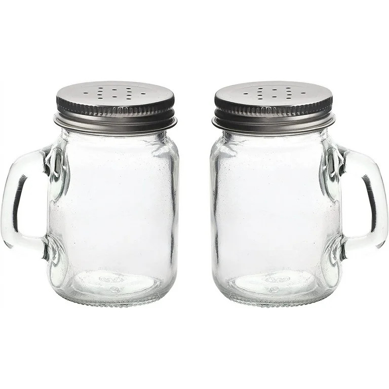 Servette Home Salt and Pepper Shakers Glass Mason Jar Spice Jars (Glass Mason Jars) | Walmart (US)