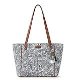 Sakroots Womens Metro Tote Bag in Coated Canvas Large Roomy with Zip Closure Sustainable Durable Des | Amazon (US)