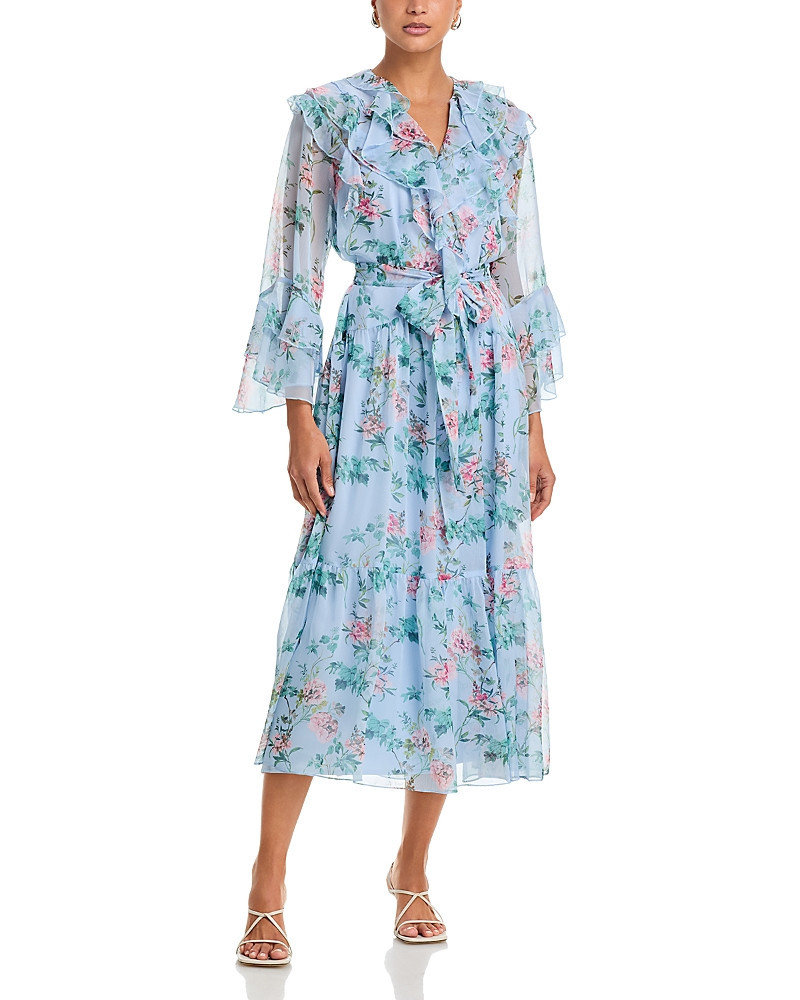 Aqua Floral Ruffle Maxi Dress - Exclusive | Bloomingdale's (US)