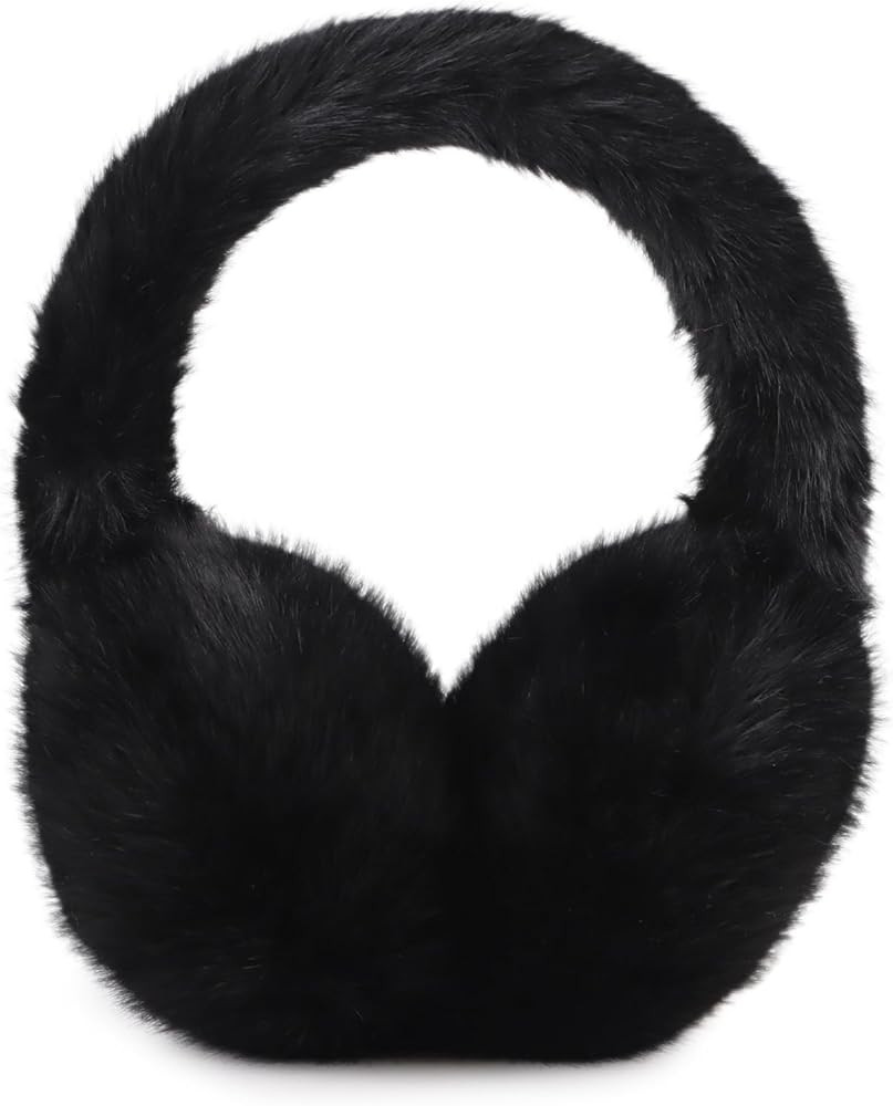 PESAAT Warm Ear muffs for Women Winter Unisex Fluffy Earmuffs Adjustable Lady Ear Warmer Faux Fur... | Amazon (US)