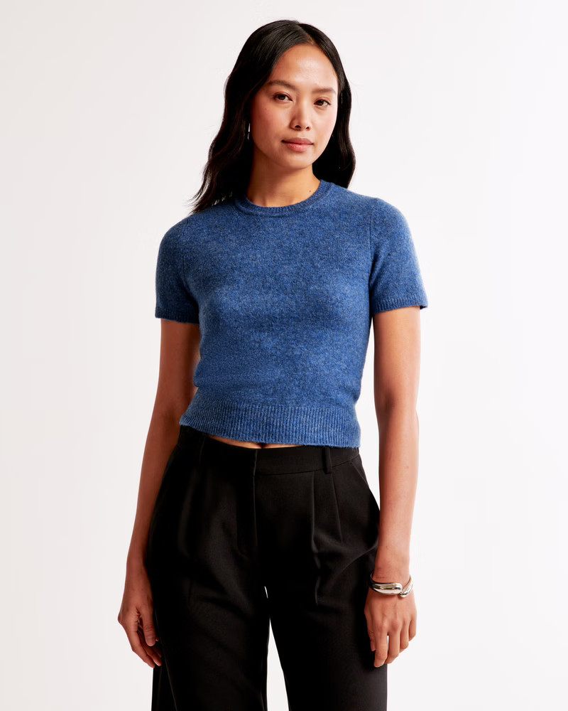 Women's Crew Sweater Tee | Women's 25% Off All Tees | Abercrombie.com | Abercrombie & Fitch (US)
