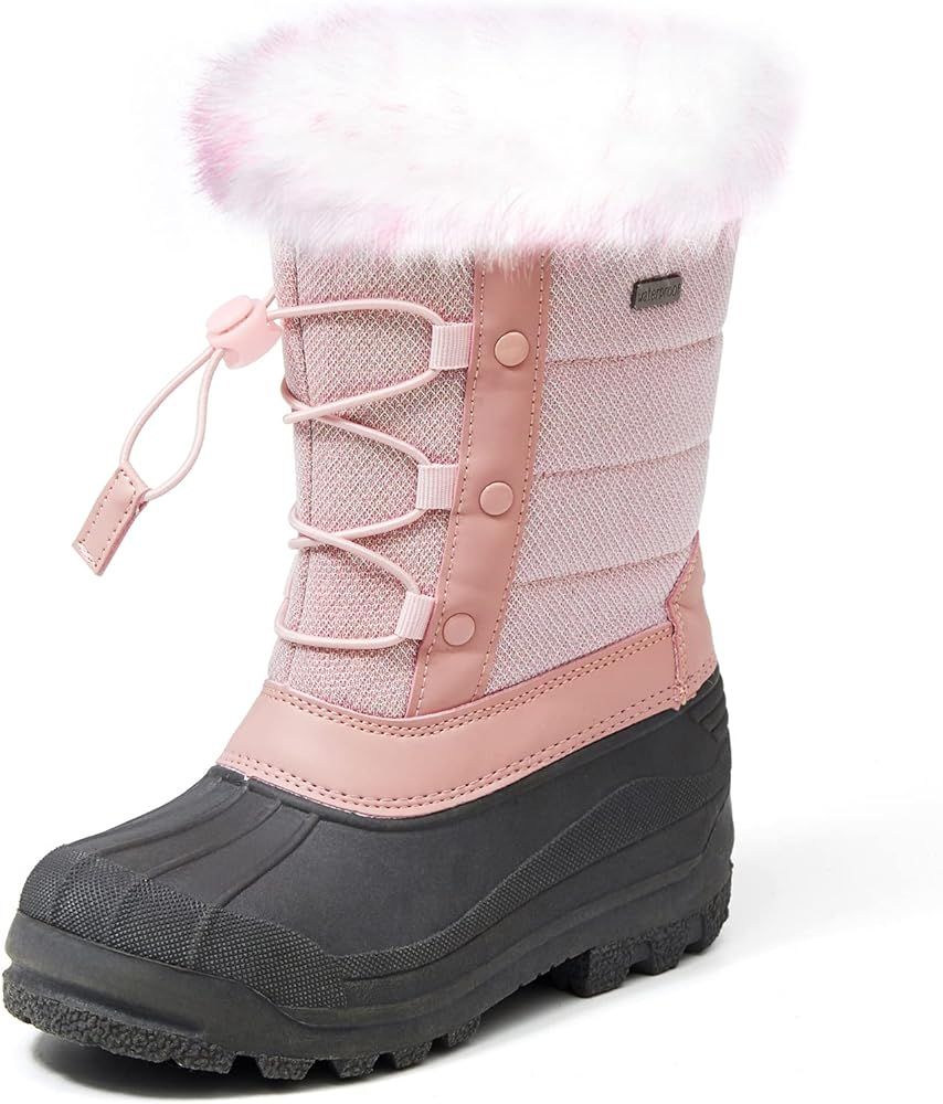K KomForme Boys & Girls Snow Boots Insulated Fur Lined Warm Anti-Slip Waterproof Winter Boot (Tod... | Amazon (US)