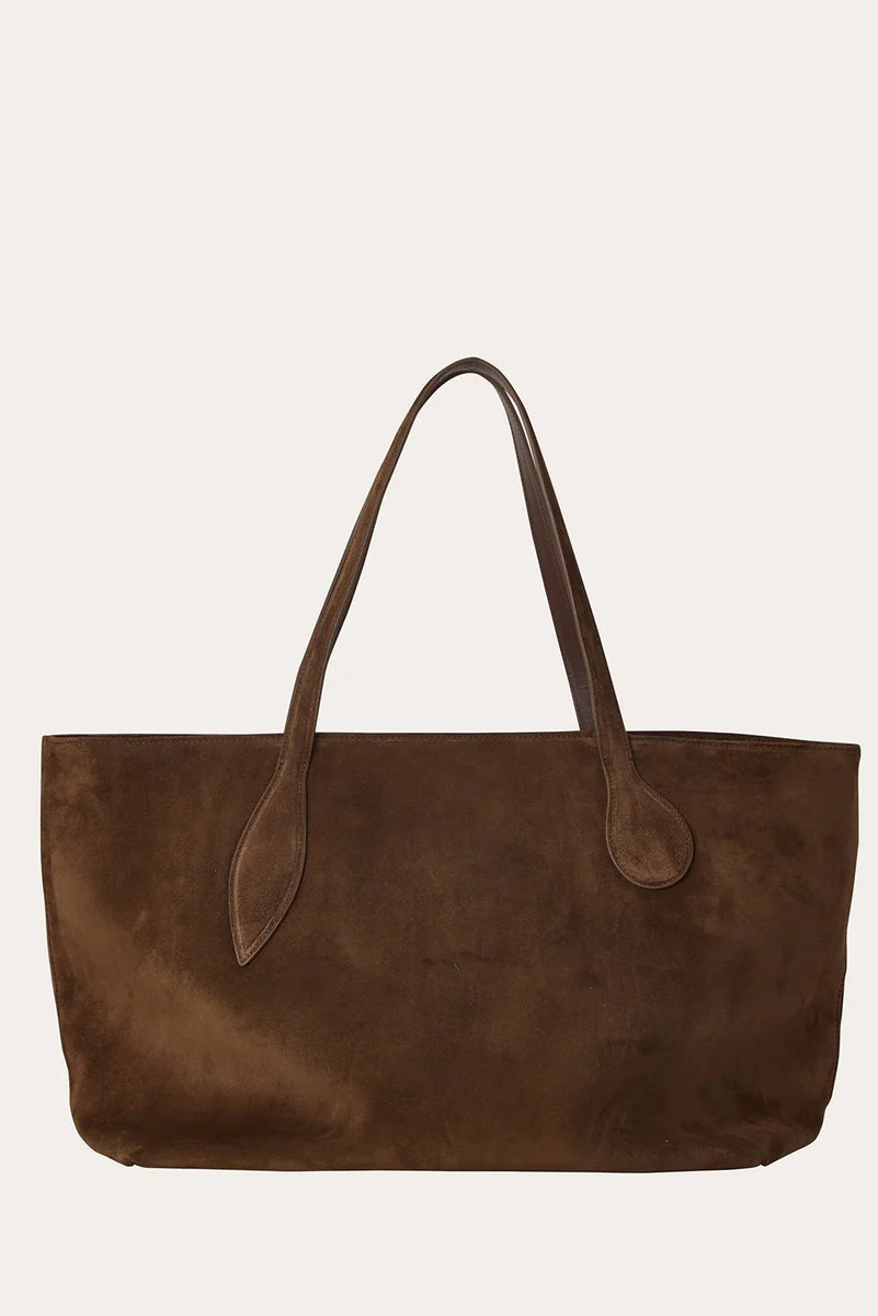 Mega Sprout Tote Chestnut Suede | LITTLE LIFFNER
