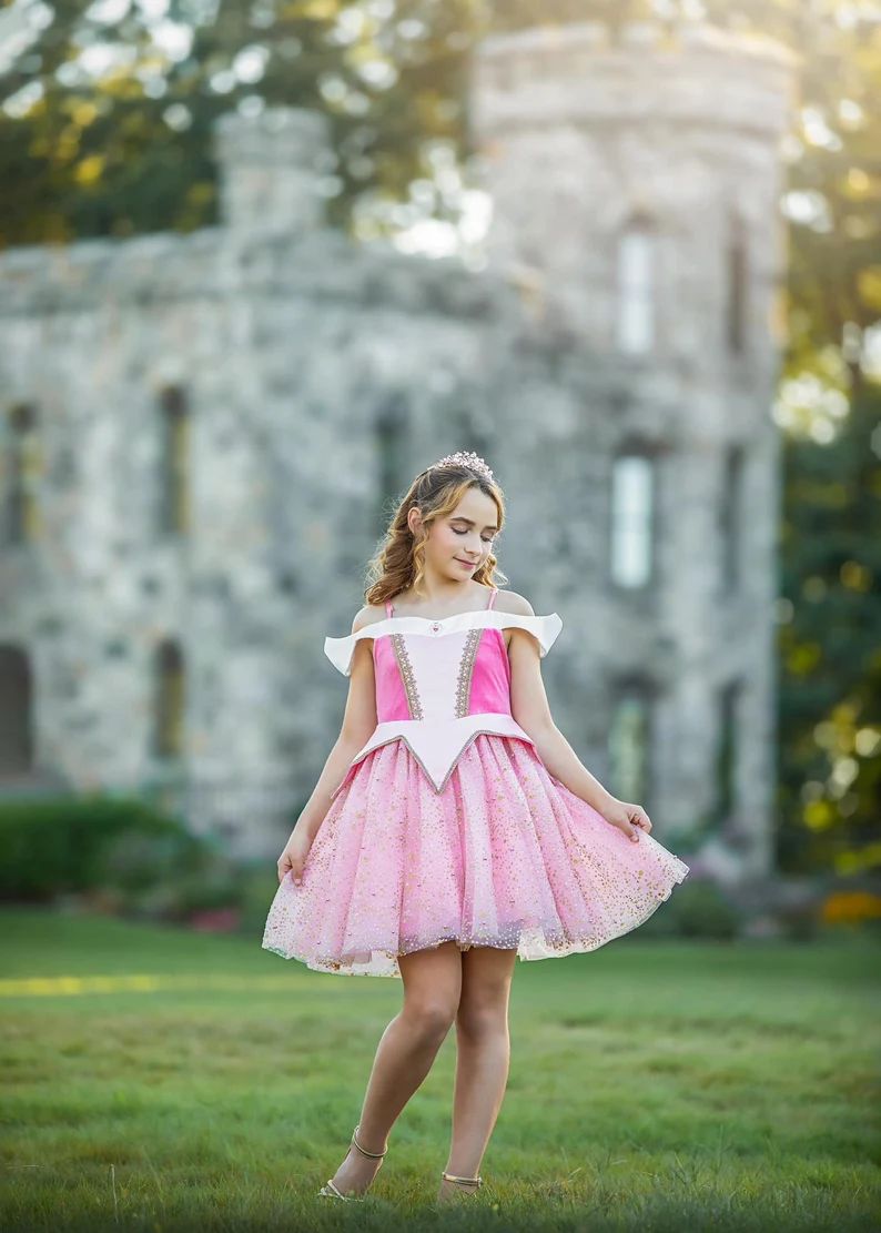 Aurora Inspired Dress, Sleeping Beauty Dress, Pink Princess Dress, Aurora Costume, Princess Birth... | Etsy (US)
