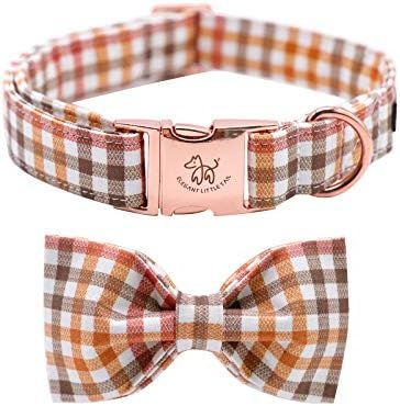Elegant little tail Dog Collar with Bow, Comfotable Dog Bowtie, Bowtie Dog Collar Adjustable Dog ... | Amazon (US)