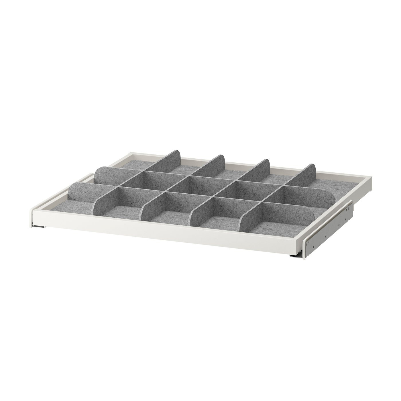 IKEA KOMPLEMENT pull-out tray with divider, white/light gray, 29 1/2x22 7/8 | IKEA US