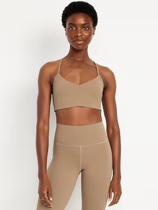 Light Support StudioSmooth Racerback Sports Bra | Old Navy | Old Navy (US)