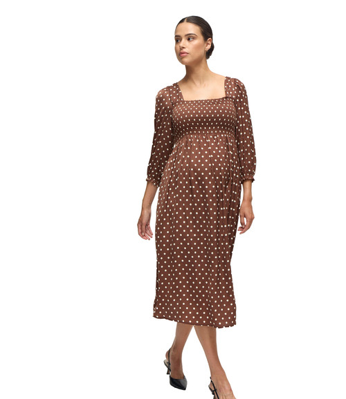 Ingrid & Isabel The Breeze Maternity Dress in Espresso Dot at Nordstrom, Size X-Large | Nordstrom