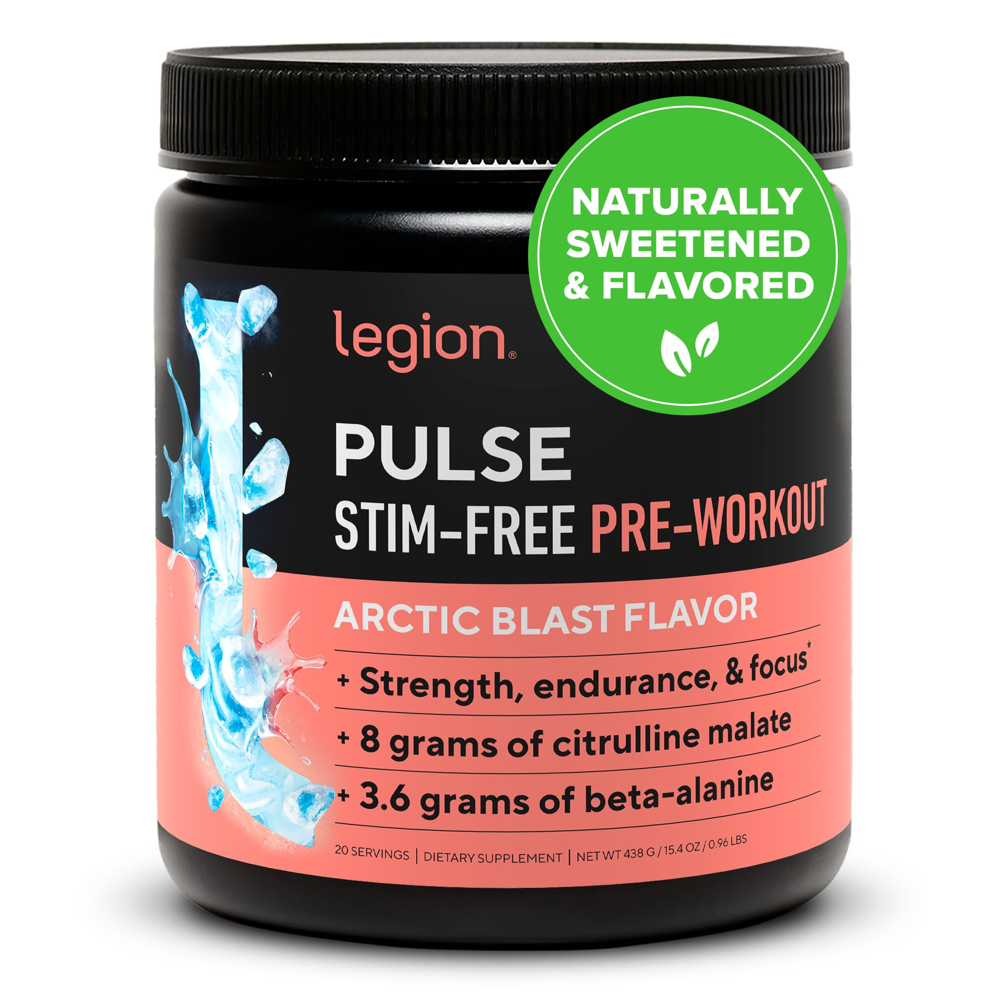 LEGION Pulse Pre Workout Supplement - All Natural Nitric Oxide Preworkout Drink to Boost Energy, ... | Amazon (US)