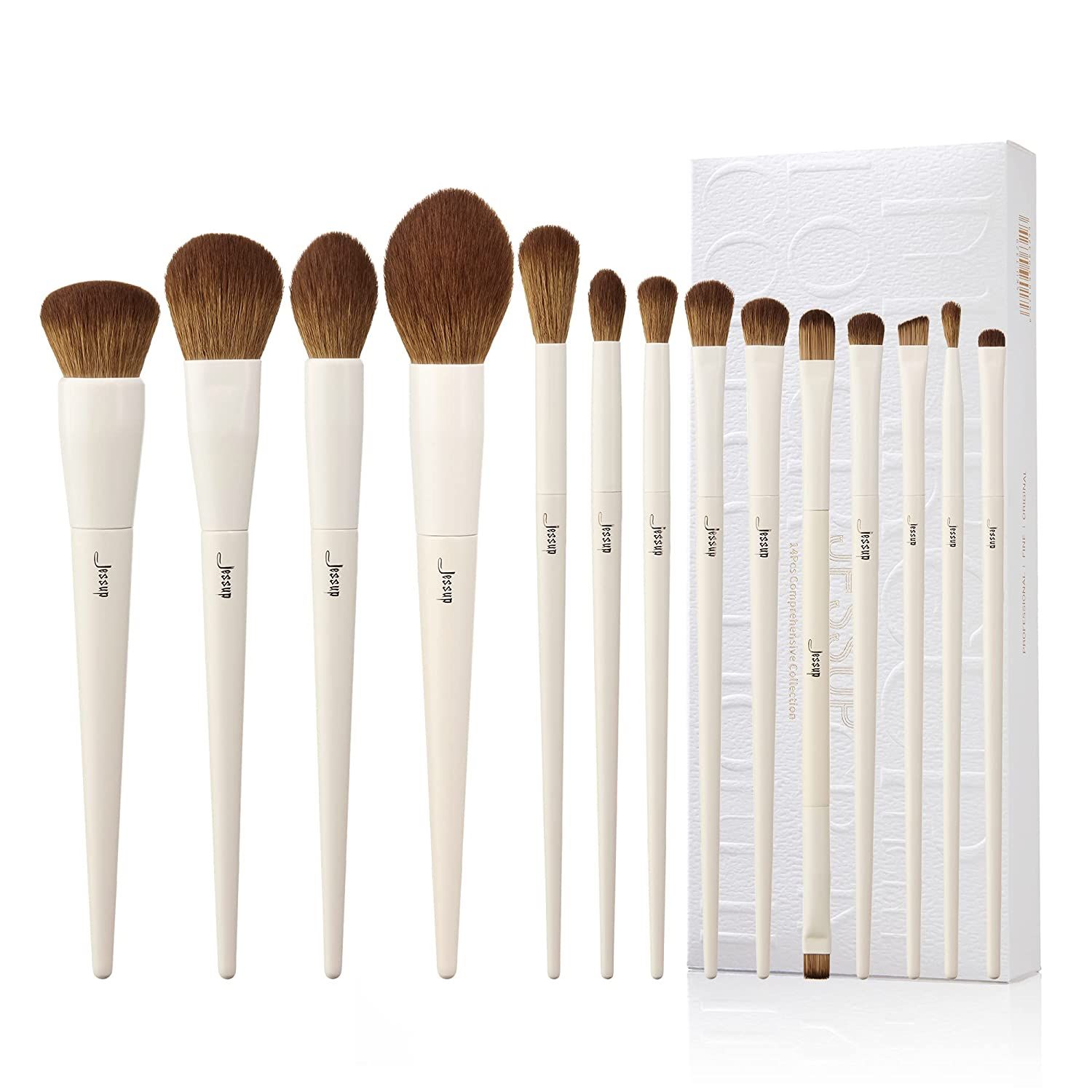 Jessup Makeup Brushes 14Pcs Makeup Brush Set Premium Synthetic Powder Foundation Contour Blush Co... | Amazon (US)