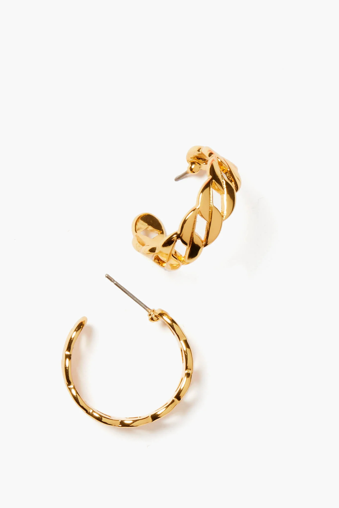 Gold Flat Chain Link Earrings | Tuckernuck (US)
