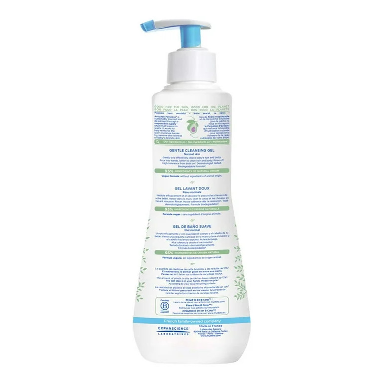 Mustela Baby Gentle Cleansing Gel Hair and Body Wash with Avocado 25.35 Ounce | Walmart (US)