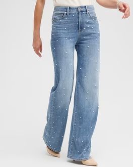 High Rise Faux Pearl Wide Leg Jeans | Chico's